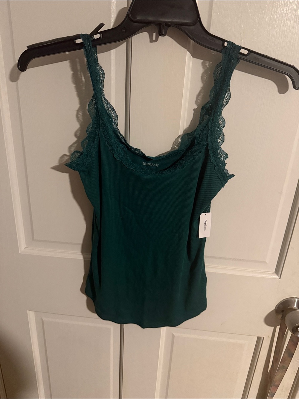 Lace-Trim Dark Teal Camisole -
